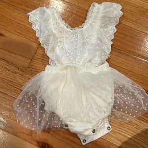 Reverie Threads | white romper | baby girl | 12 months